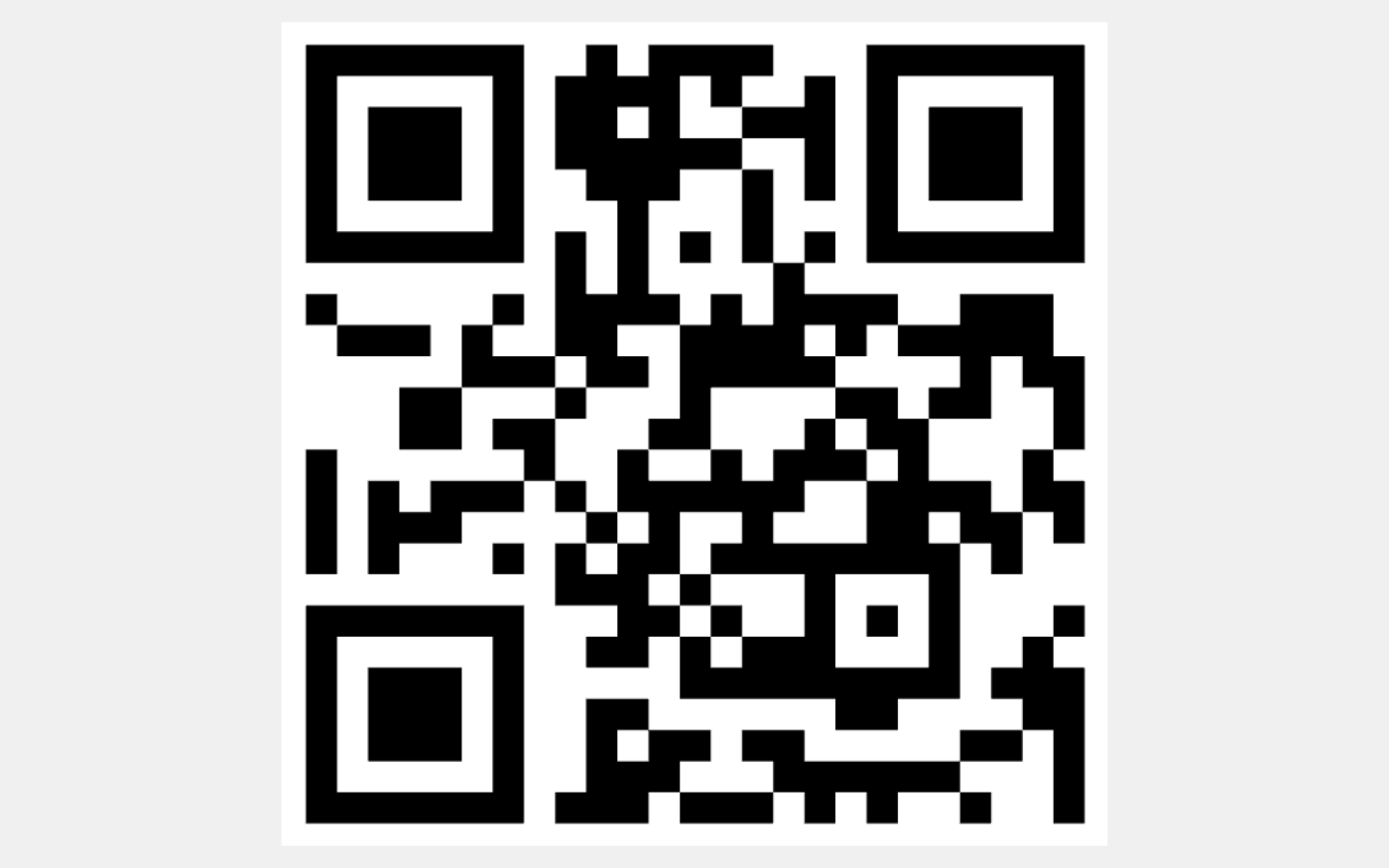High-resolution QR code downloaded from Instant QR